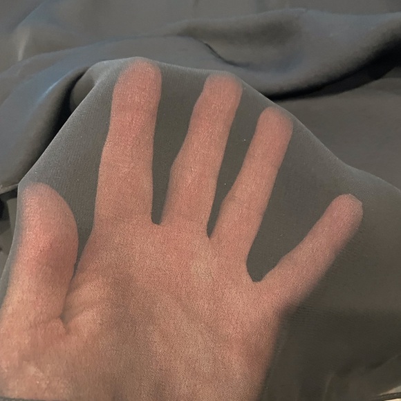 Club Monaco Ruffle Neck Silk Top, Black, Size Small - Picture 10 of 12